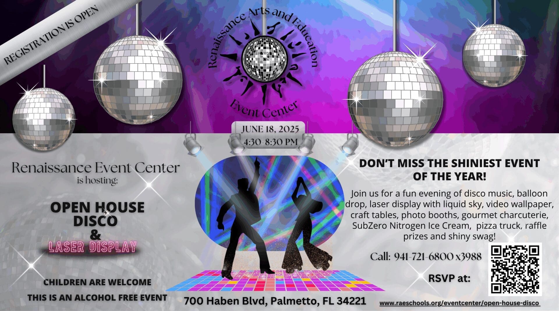 REGISTRATION IS OPEN EVENT PROS OPEN HOUSE DISCO LASER EVENT QR CODE JUNE 18 2025 scaled